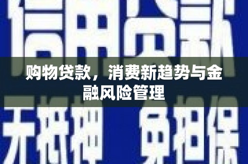 七里河购物贷款，消费新趋势与金融风险管理