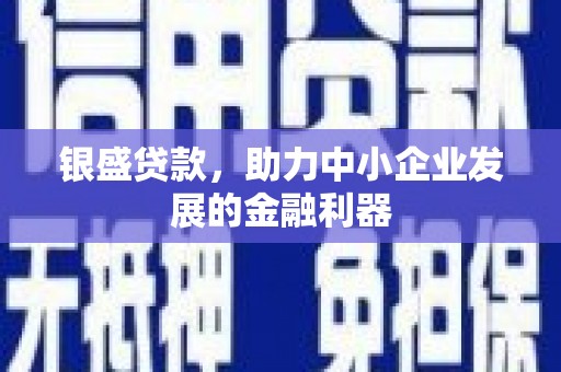 武江银盛贷款，助力中小企业发展的金融利器