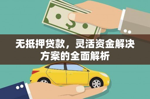 留坝无抵押贷款，灵活资金解决方案的全面解析