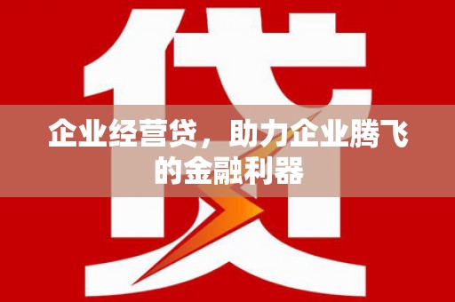 江华企业经营贷，助力企业腾飞的金融利器