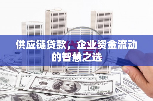 鼓山供应链贷款，企业资金流动的智慧之选