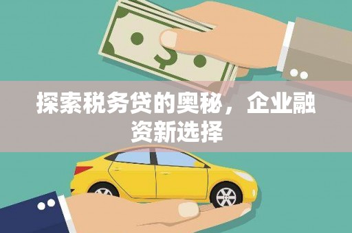 三芝探索税务贷的奥秘，企业融资新选择