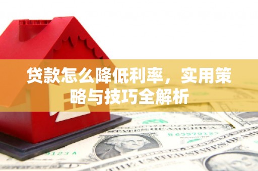 新沂贷款怎么降低利率，实用策略与技巧全解析
