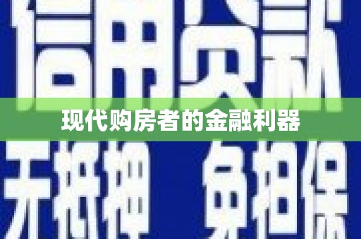 暖暖现代购房者的金融利器