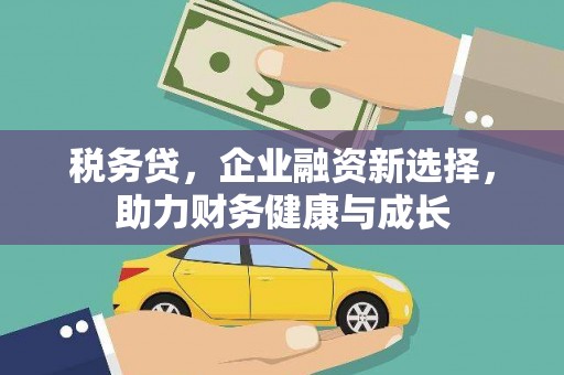 南州税务贷，企业融资新选择，助力财务健康与成长